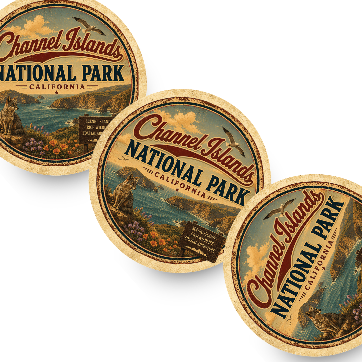 Channel Islands National Park Ceramic Coaster – 4" Round