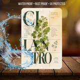 Cilantro Botanical Aluminum Sign – Herb Kitchen & Garden Décor
