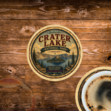 Crater Lake National Park Ceramic Coaster – 4" Round