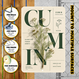 Cumin Botanical Aluminum Sign – Herb Kitchen & Garden Décor