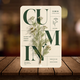 Cumin Botanical Aluminum Sign – Herb Kitchen & Garden Décor