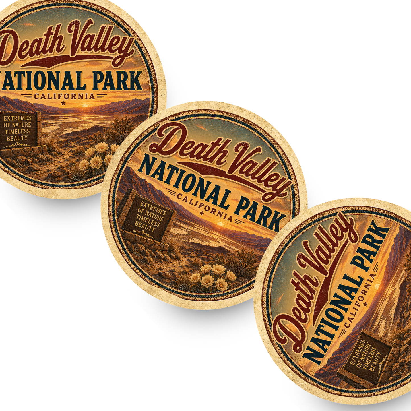 Death Valley National Park Ceramic Coaster – 4" Round