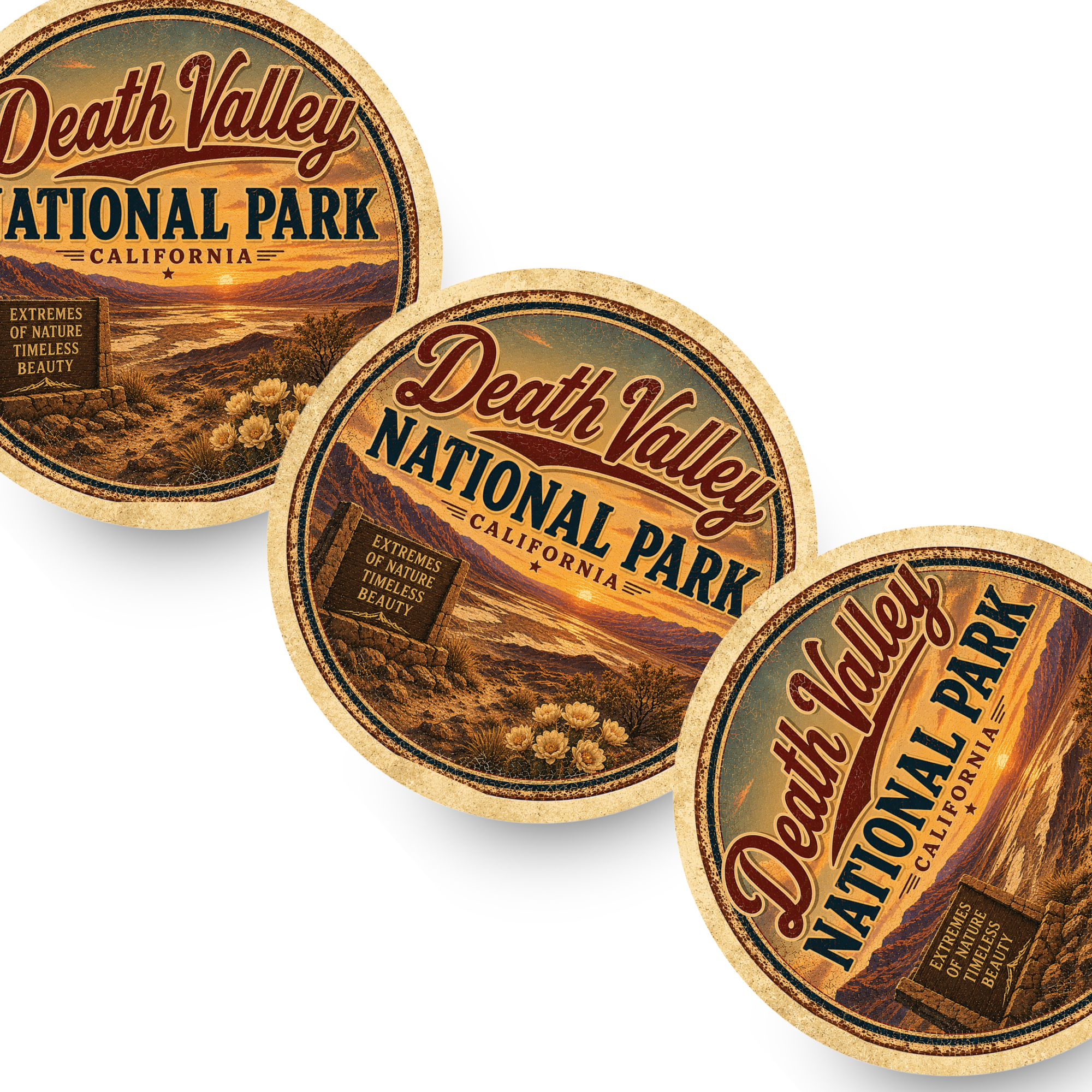 Death Valley National Park Ceramic Coaster – 4" Round