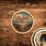 Denali National Park Ceramic Coaster – 4" Round