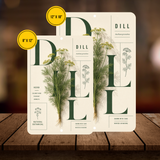 Dill Botanical Aluminum Sign – Herb Kitchen & Garden Décor