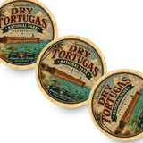 Dry Tortugas National Park Ceramic Coaster – 4" Round