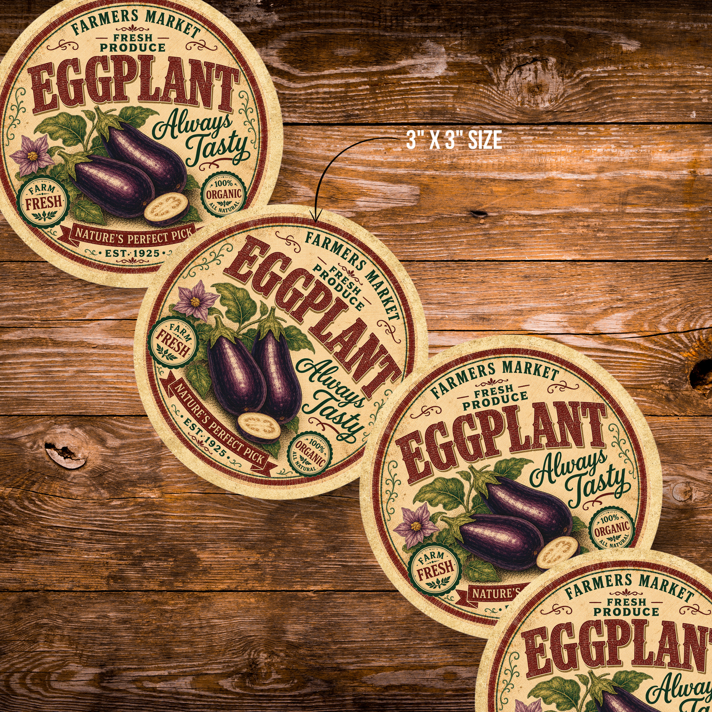 Vintage Eggplant Refrigerator Magnet