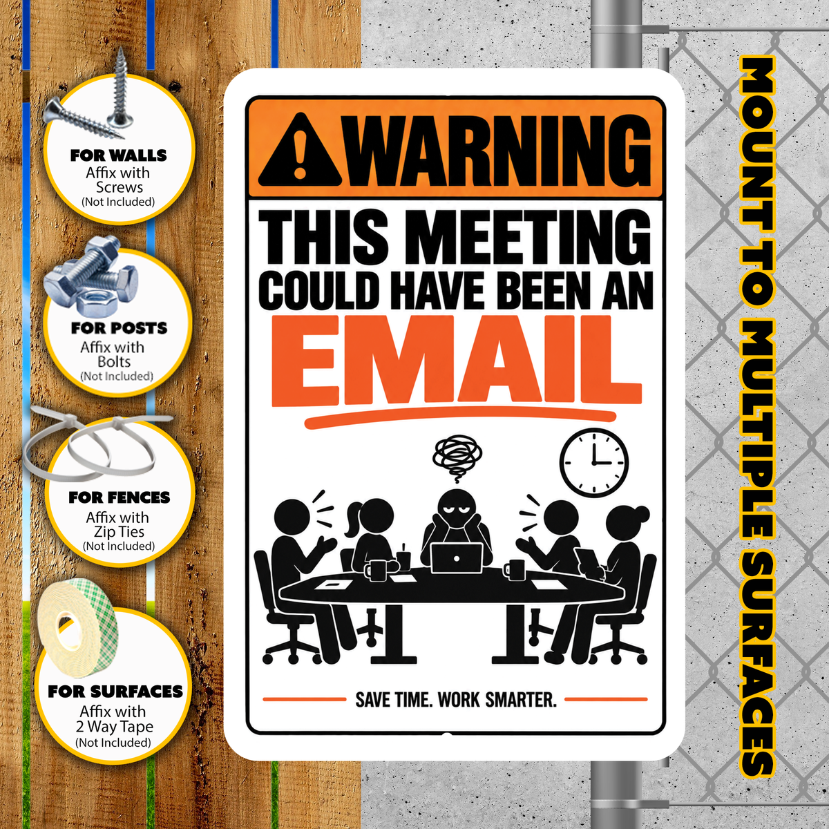 This Meeting Could Have Been an Email Sign – Funny Office Aluminum Sign