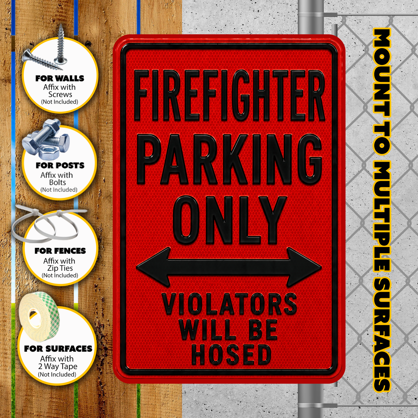 Firefighter Parking Sign