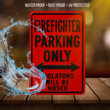Firefighter Parking Sign