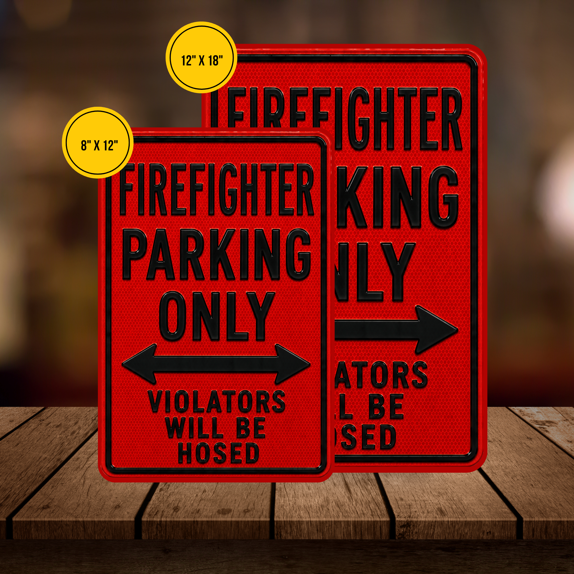 Firefighter Parking Sign
