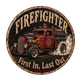 Firefighter Hot Rod Sign