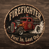 Firefighter Hot Rod Sign
