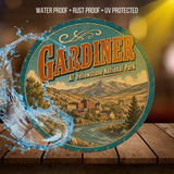 Gardiner Yellowstone National Park Sign 12" Round