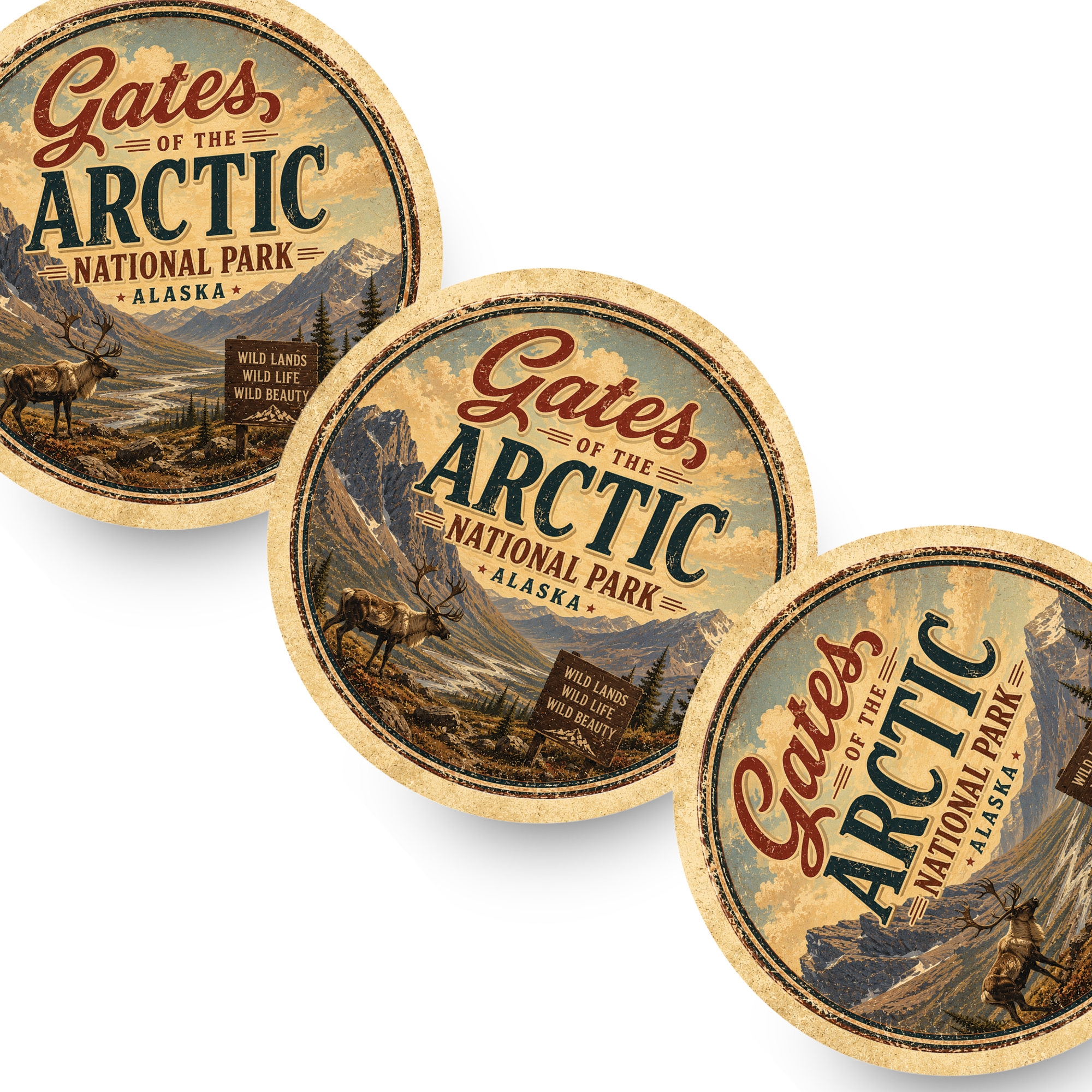 Gates of the Arctic National Park Ceramic Coaster – 4" Round