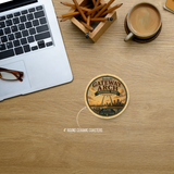Gateway Arch National Park Ceramic Coaster – 4" Round