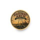 Gateway Arch National Park Ceramic Coaster – 4" Round