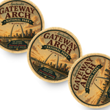 Gateway Arch National Park Ceramic Coaster – 4" Round