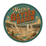Geyser Basin Yellowstone National Park Sign 12" Round