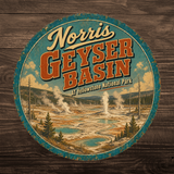 Geyser Basin Yellowstone National Park Sign 12" Round