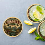 Glacier National Park Ceramic Coaster – 4" Round