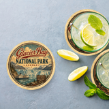 Glacier Bay National Park Ceramic Coaster – 4" Round