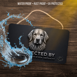 Golden Retriever Security Sign