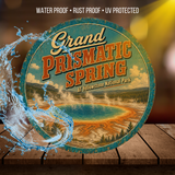 Grand Prismatic Spring Yellowstone National Park Sign 12" Round