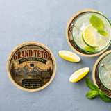 Grand Teton National Park Ceramic Coaster – 4" Round