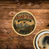 Grand Teton National Park Ceramic Coaster – 4" Round