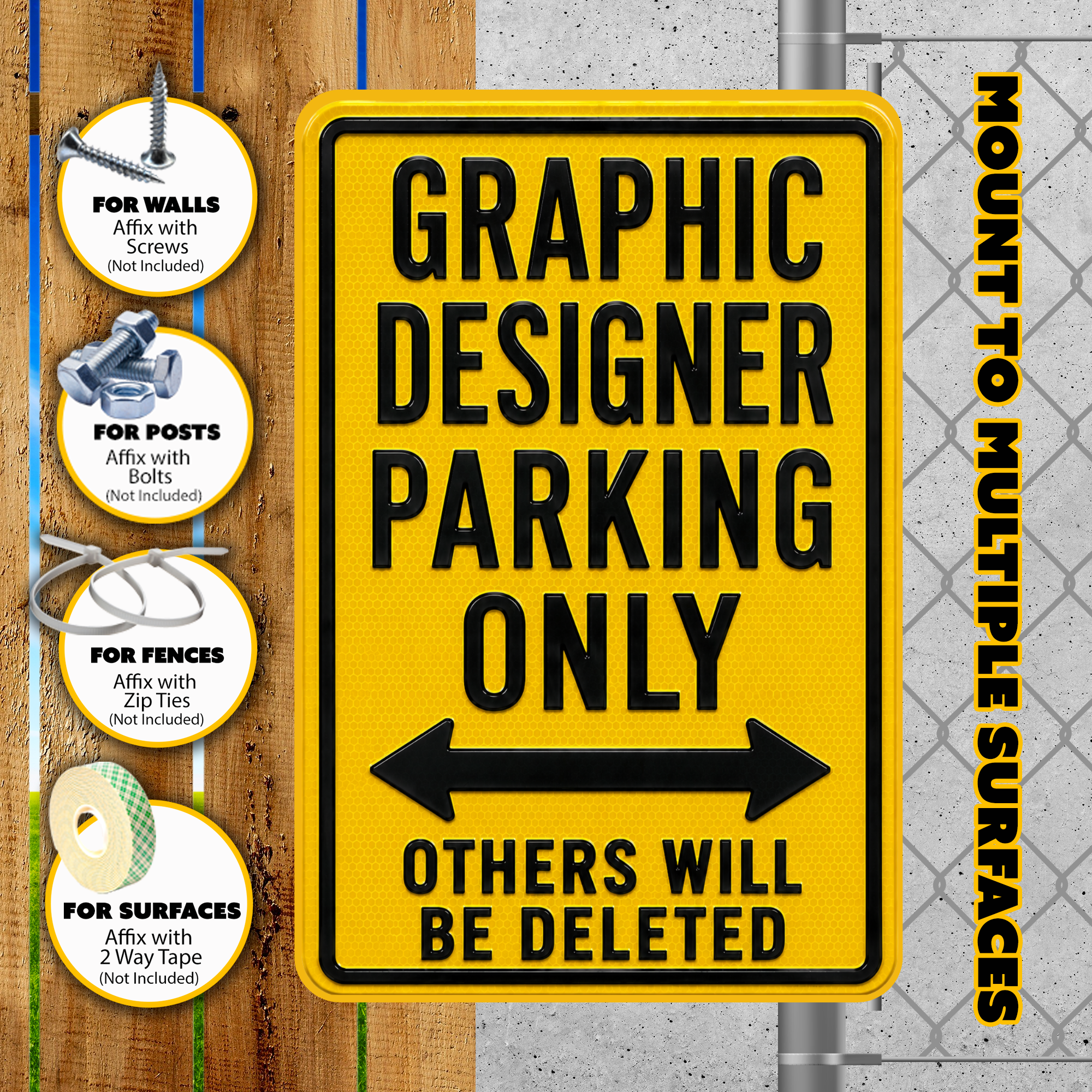 Graphic Designer Parking Sign