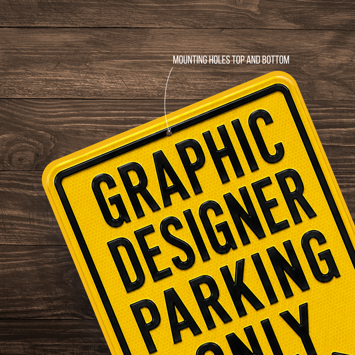 Graphic Designer Parking Sign