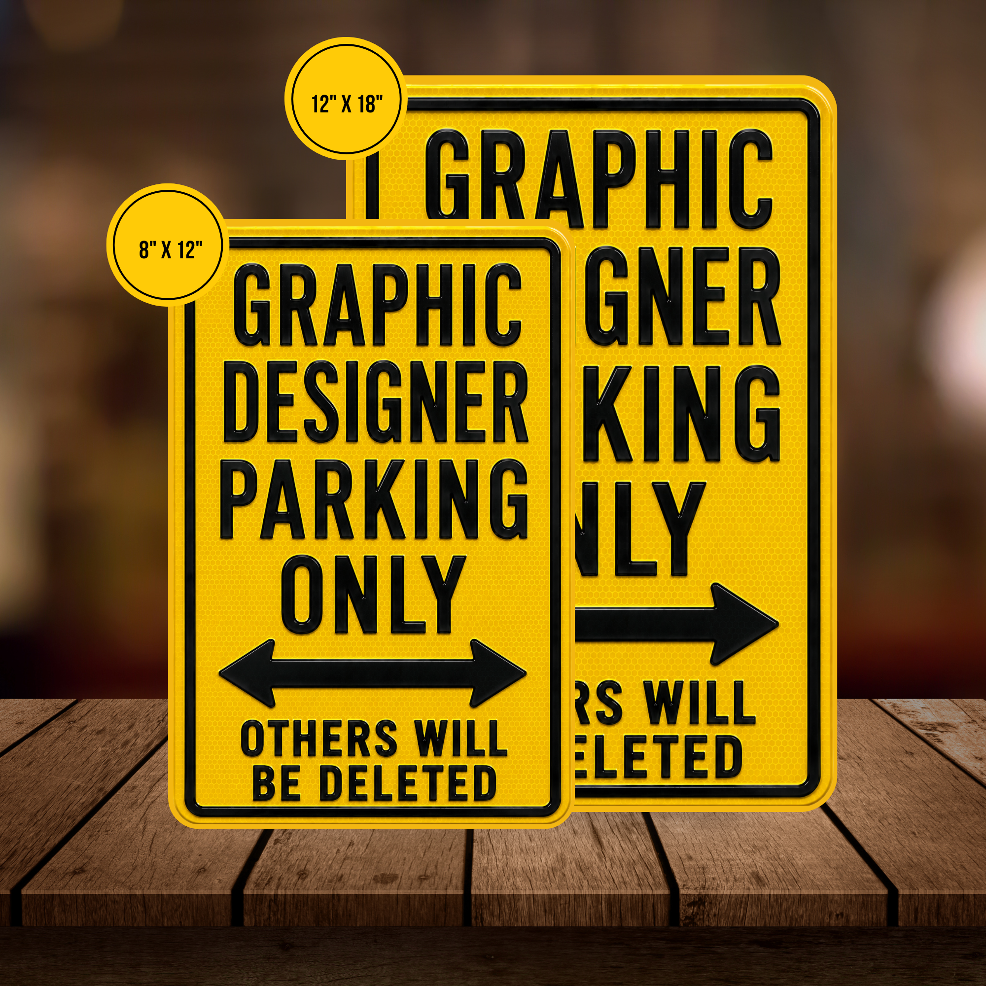 Graphic Designer Parking Sign