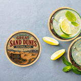 Great Sand Dunes National Park Ceramic Coaster – 4" Round