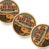 Great Sand Dunes National Park Ceramic Coaster – 4" Round