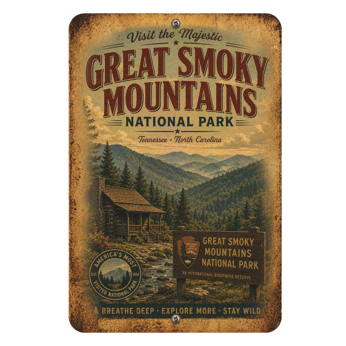 Great Smoky Mountain National Park Sign