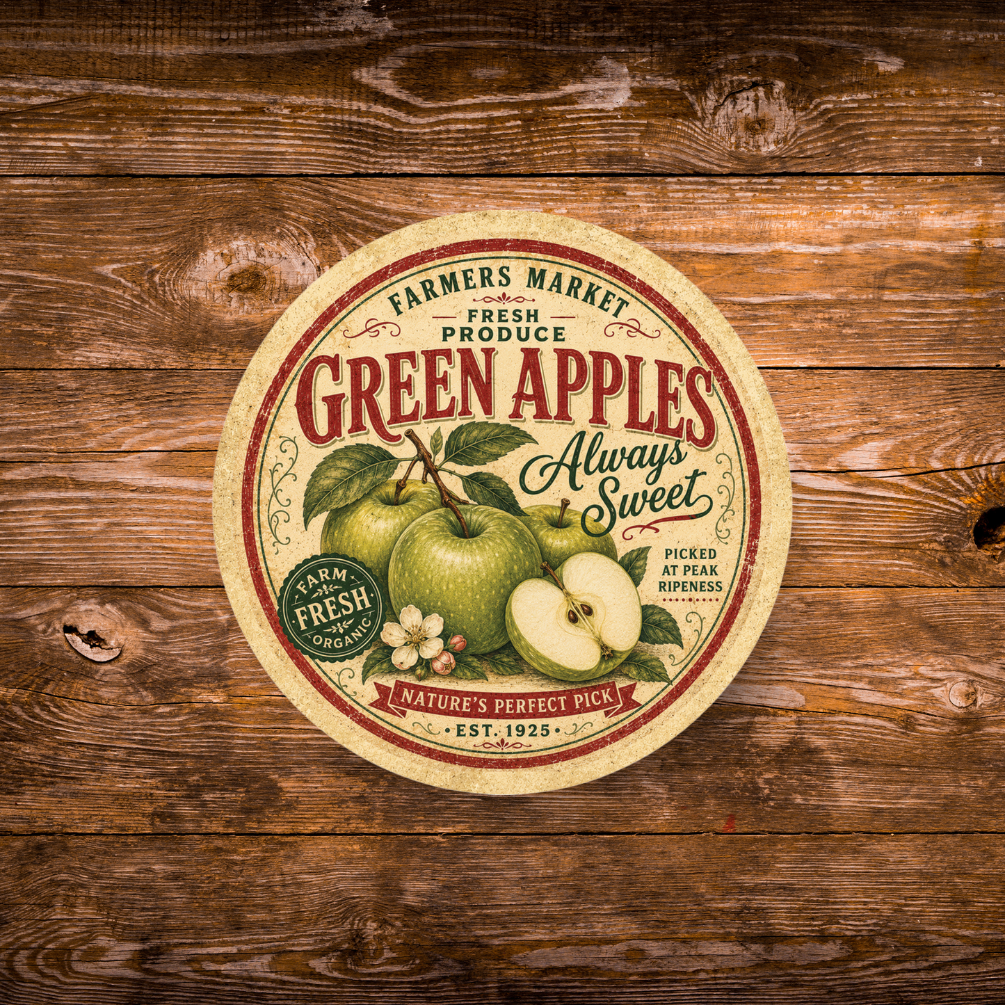 Vintage Apples Refrigerator Magnet