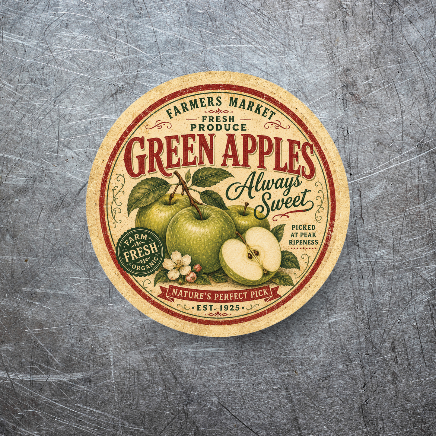 Vintage Apples Refrigerator Magnet
