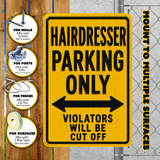 Hairdresser Parking Sign