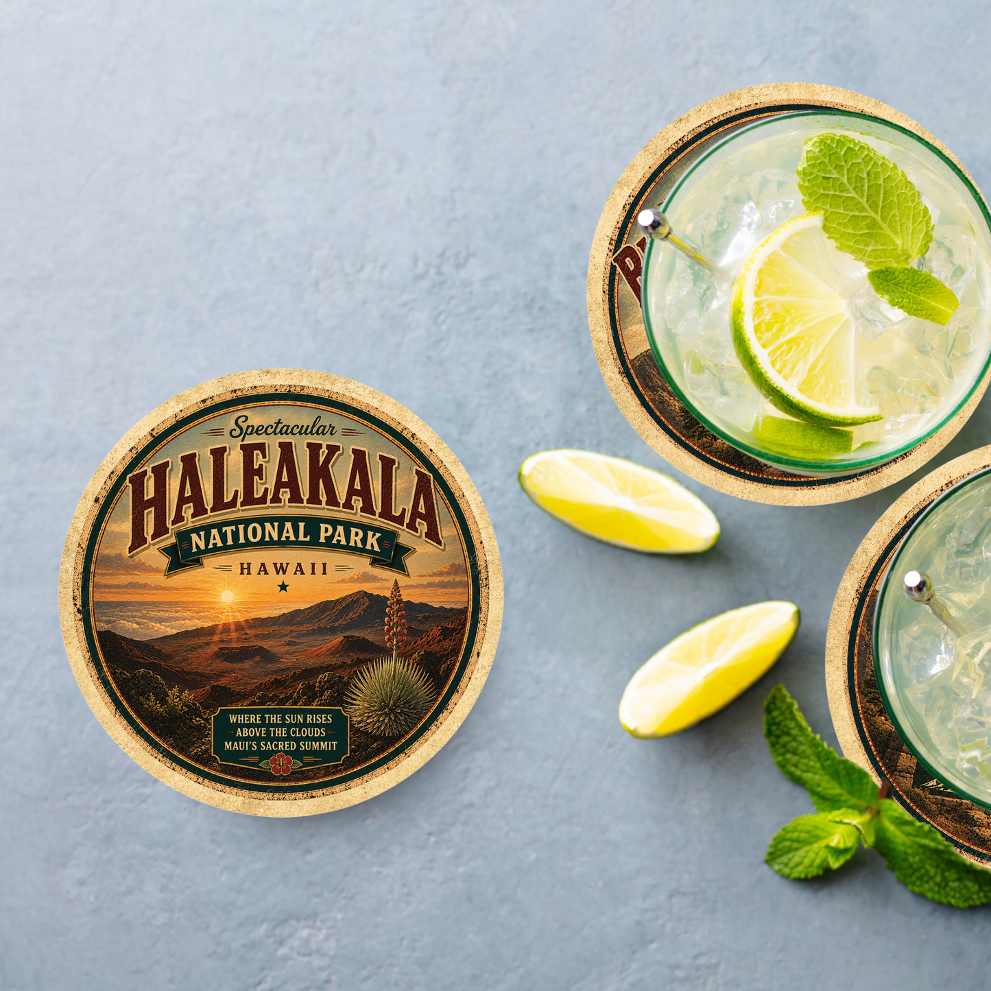 Haleakalā National Park Ceramic Coaster – 4" Round