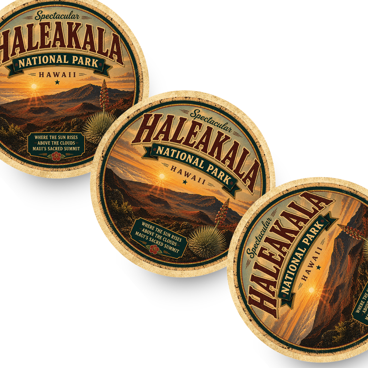 Haleakalā National Park Ceramic Coaster – 4" Round