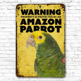Amazon Parrot Metal Sign