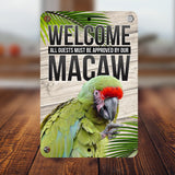 Military Macaw Welcome Sign