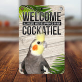 Cockatiel Welcome Sign