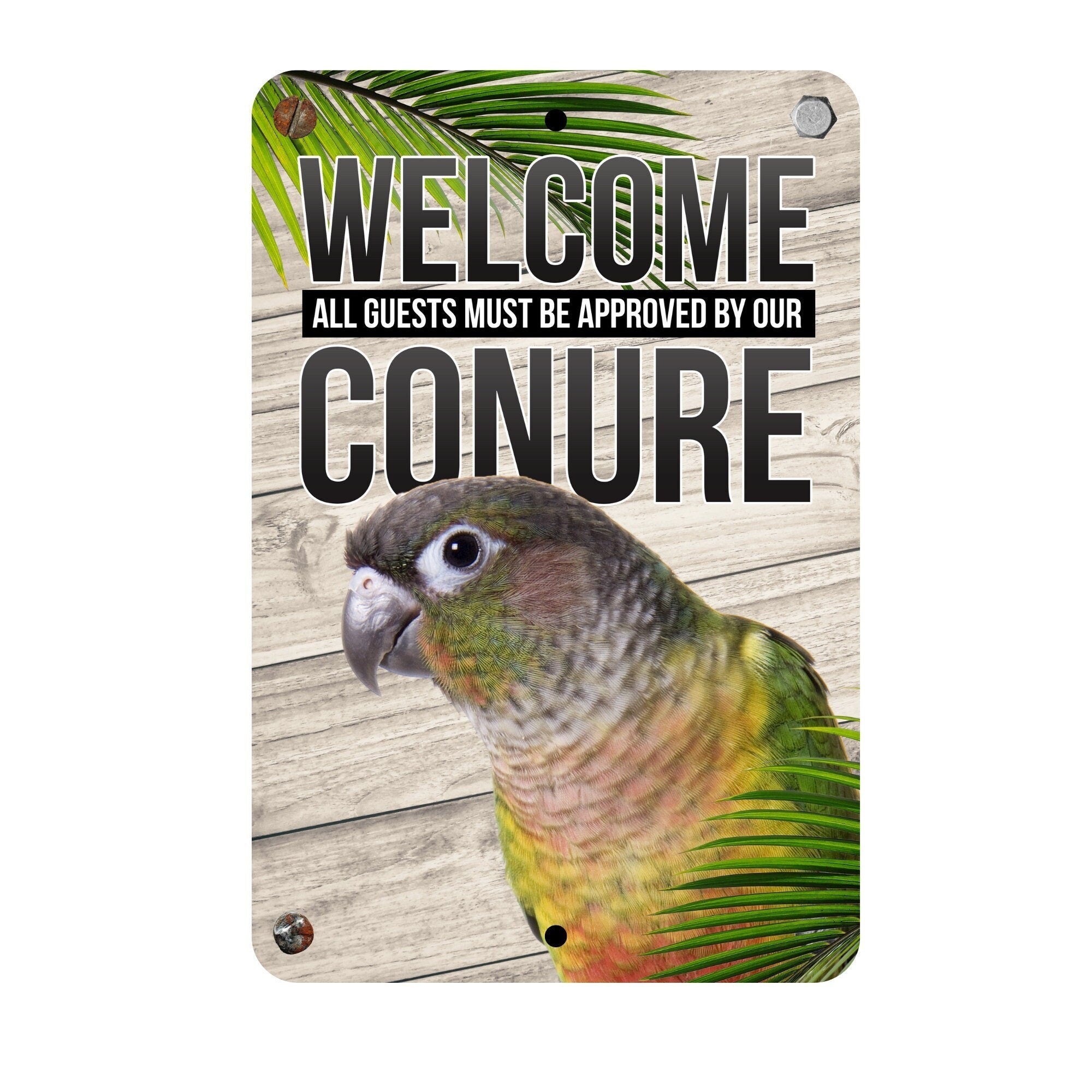 Green Cheek Conure Sign