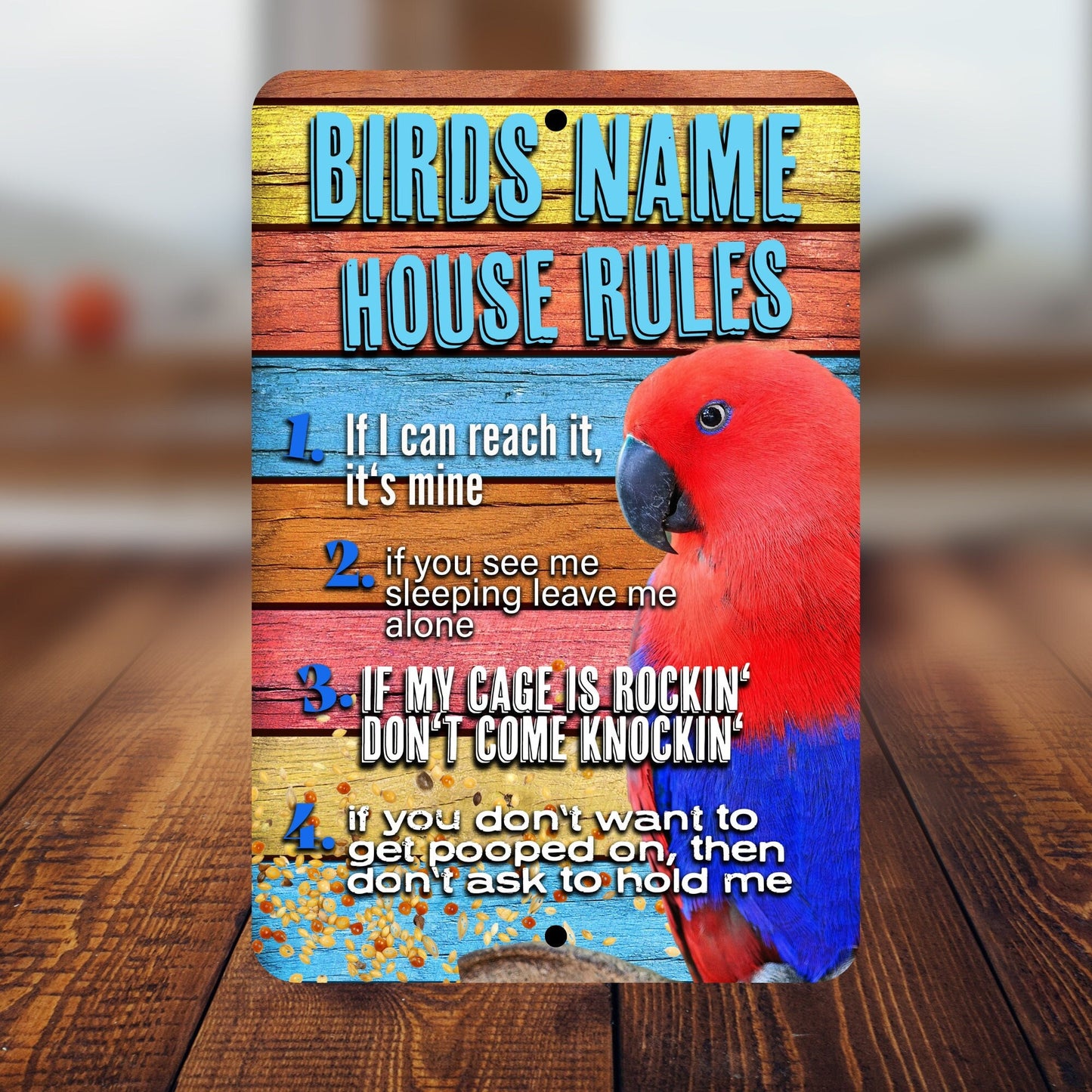 Red Eclectus sign