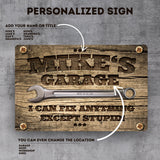 Personalized Garage Sign