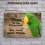 PErsonalzied Green Eclectus Sign
