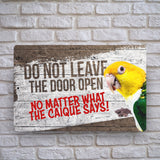 White Belly Caique Sign