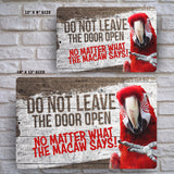 Scarlet Macaw Sign